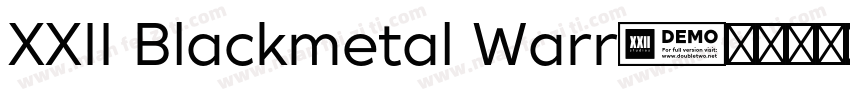 XXII Blackmetal Warr字体转换